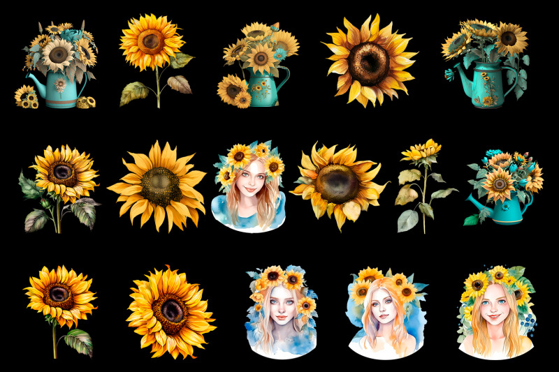 sunflower-yellow-flowers-clipart
