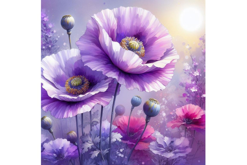 painted-floral-background-in-beautiful-shades-of-violet-with-two-nicel