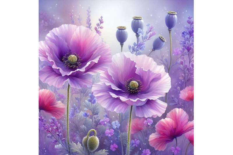 painted-floral-background-in-beautiful-shades-of-violet-with-two-nicel