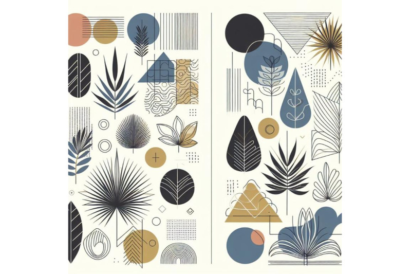 palm-leaves-and-different-shapes