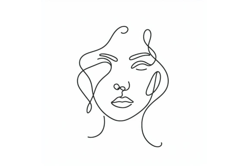 minimalist-continuous-linear-sketch-woman-face