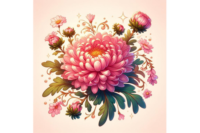 luxurious-pink-aster-flower-blooming