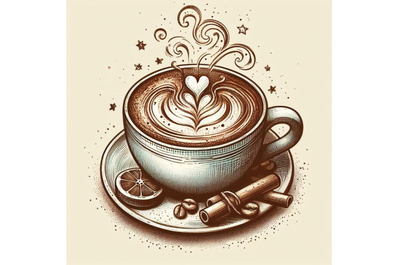 latte-art-vintage-sketch