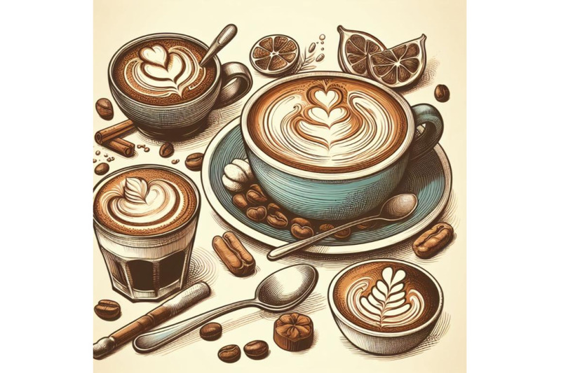 latte-art-vintage-sketch