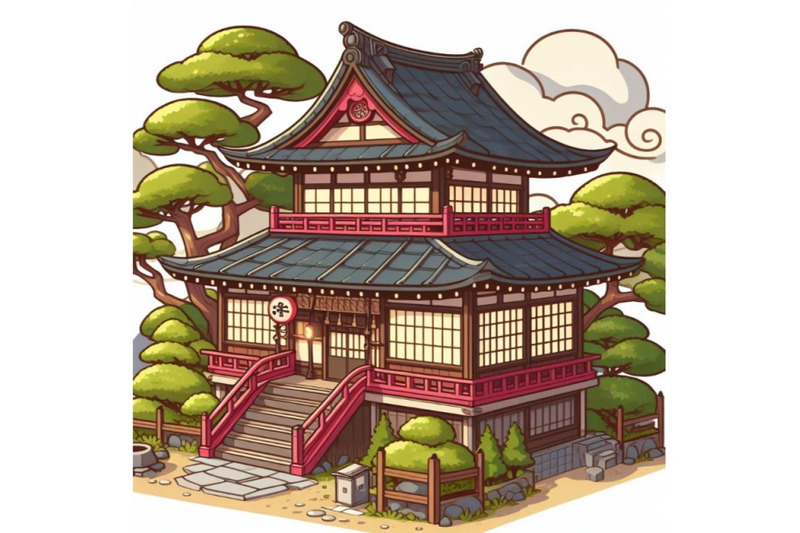 japan-traditional-house-with-some-trees