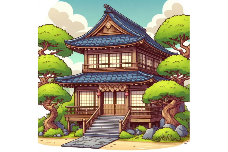 japan-traditional-house-with-some-trees