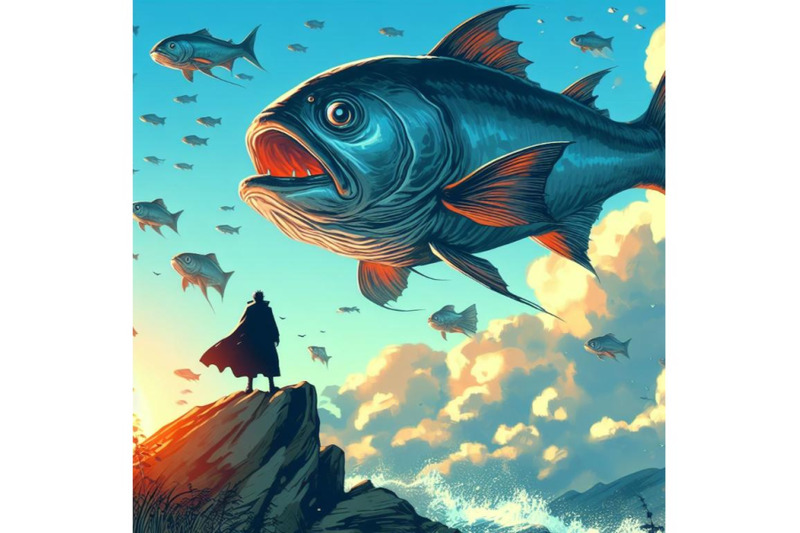 giant-fish-floating-in-the-sky-above-man-in-black-cloak-digital-art-s