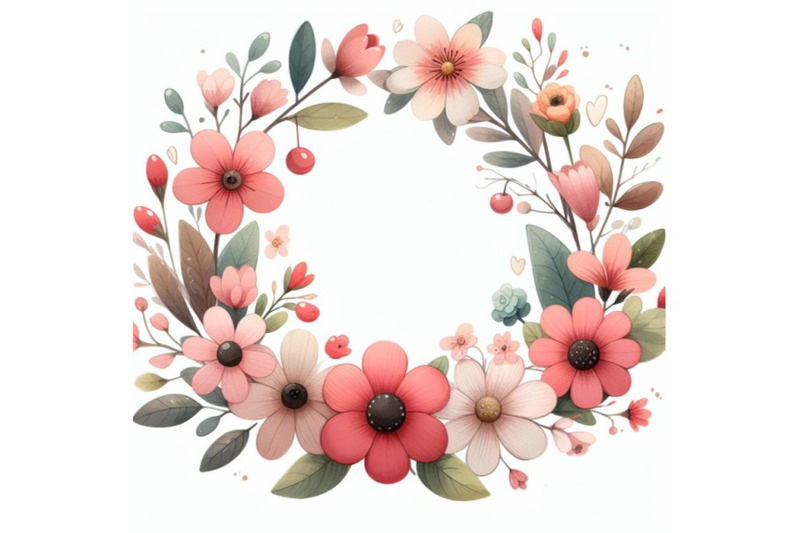 flower-watercolor-wreath