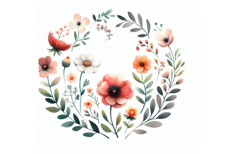 flower-watercolor-wreath