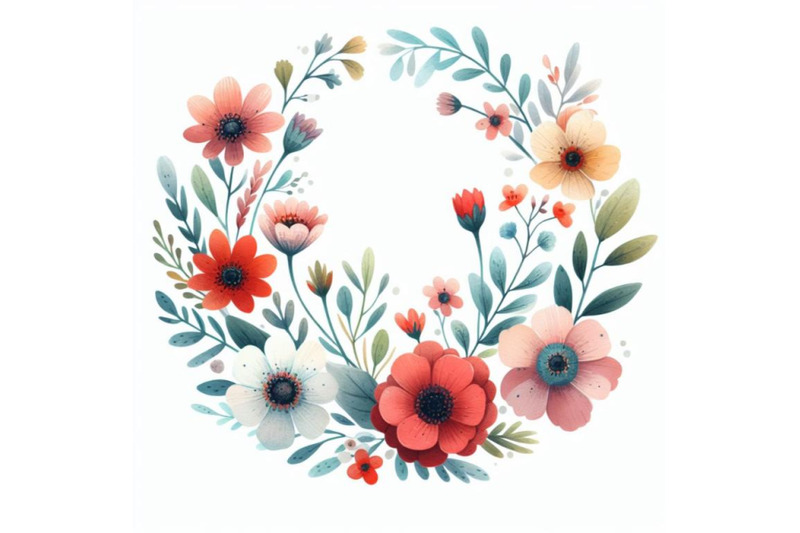 flower-watercolor-wreath