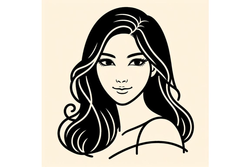 beautiful-woman-vector-logo-design-in-simple-minimal-line-art