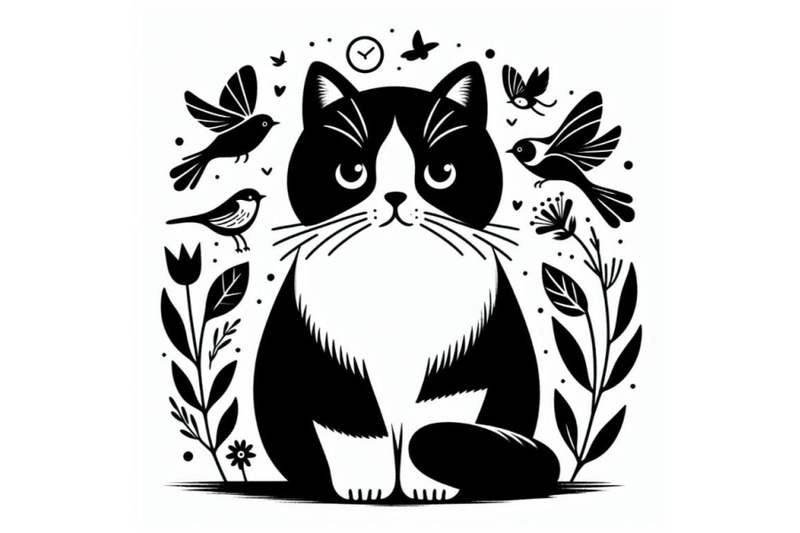 cat-minimalist-art-black-and-white-hand-drawn-modern-minimalistic-ico