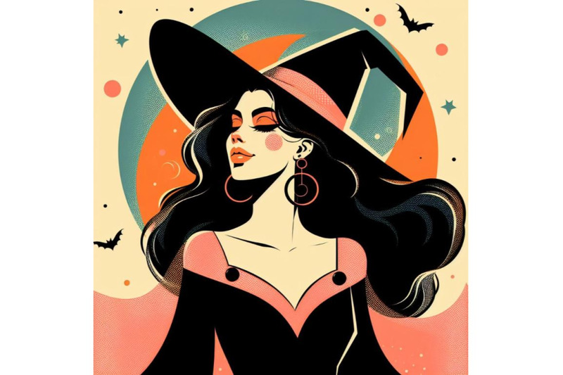 contemporary-beautiful-witch-design-art-print-minimal-portrait-abstrac