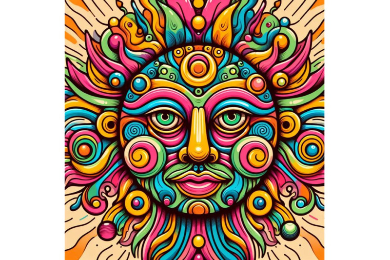 colorful-psychedelic-sun-face-art-unique-character