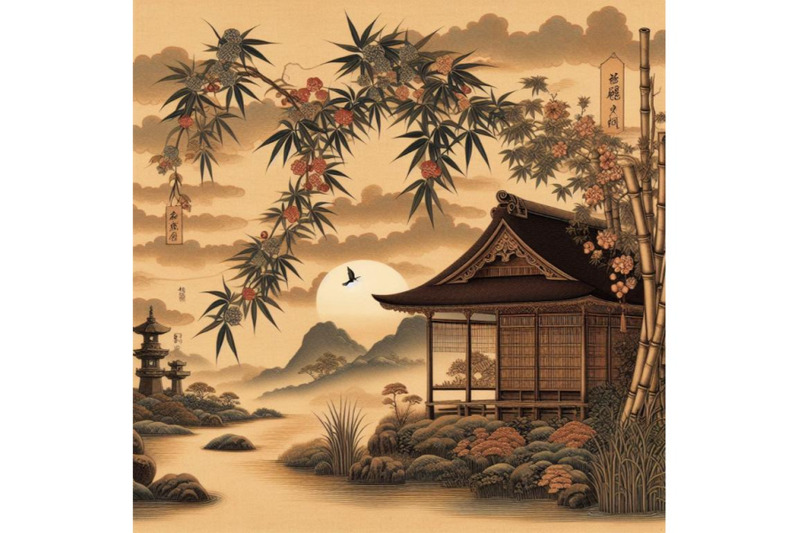 oriental-style-painting-bamboo-suibokuga