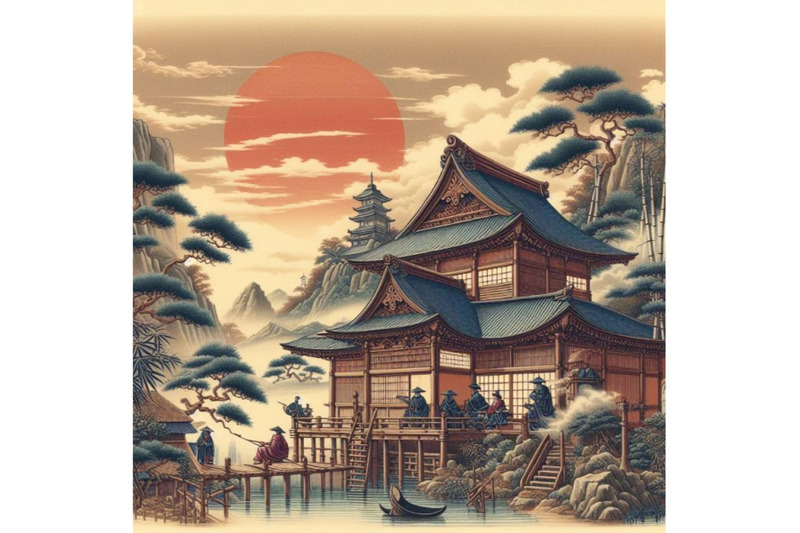 oriental-style-painting-bamboo-suibokuga