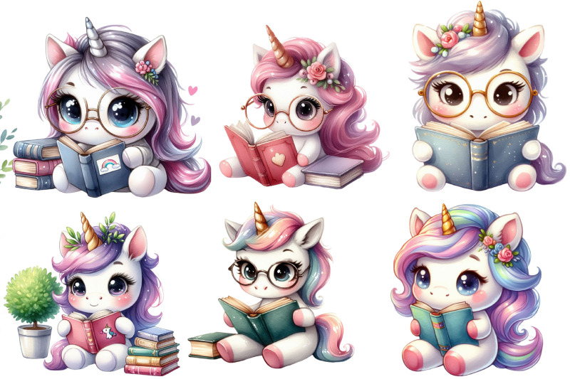 cute-unicorn-reading-a-book-clipart