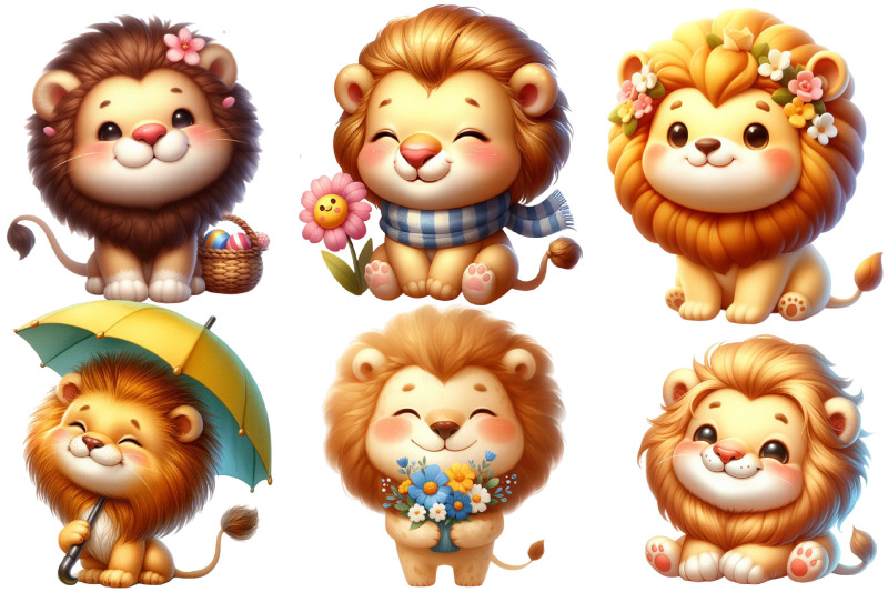 watercolor-cute-spring-lion-clipart