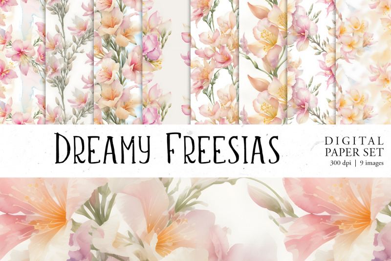 watercolor-dreamy-freesias-patterns-bundle-png-cliparts