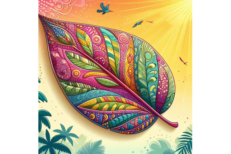 beautiful-decorated-leaf