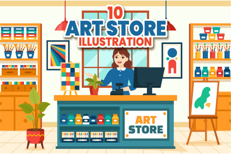 10-art-store-vector-illustration