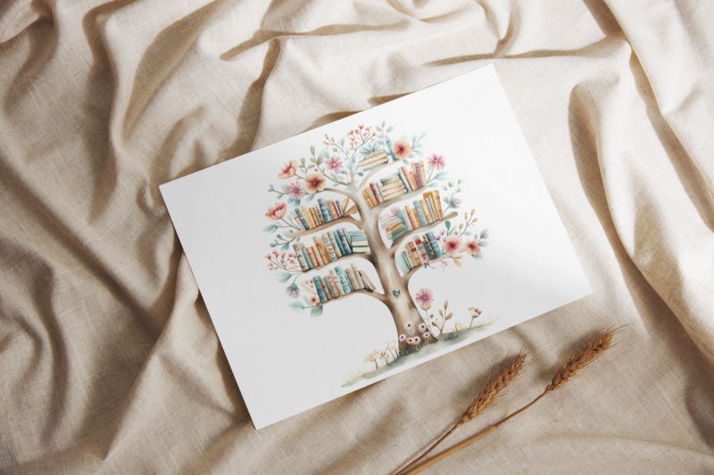 floral-tree-book-shelf-sublimation