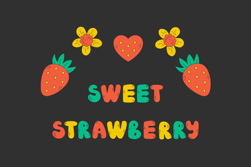 funky-strawberry-elements-png-clipart