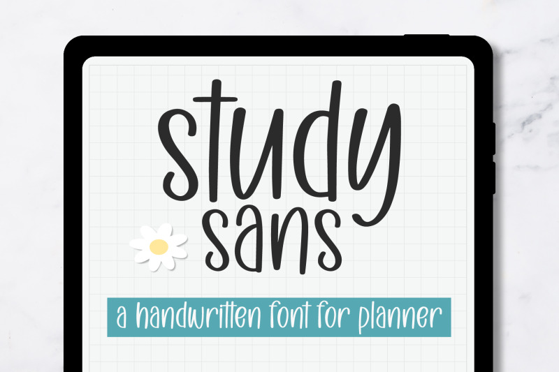 study-sans-handwritten-font-planner