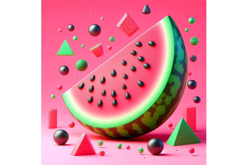 watermelon-pink-background-3d