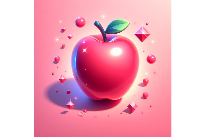 apple-pink-background-3d