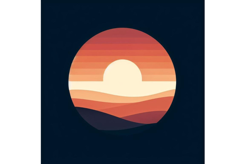 minimal-sunset-view-artwork