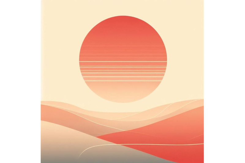 minimal-sunset-view-artwork