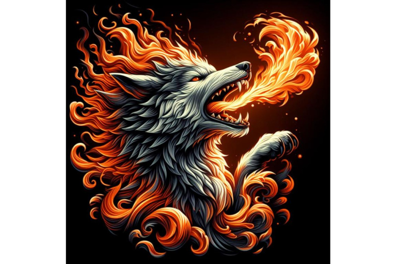 fire-blowing-wolf-black-background-3d