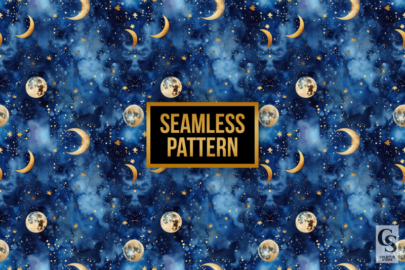 celestial-watercolor-seamless-patterns
