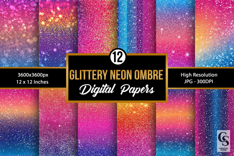 glittery-neon-ombre-gradient-backgrounds