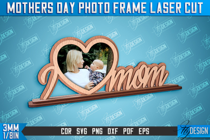 mothers-day-photo-frame-i-love-mom-home-design-cnc-file