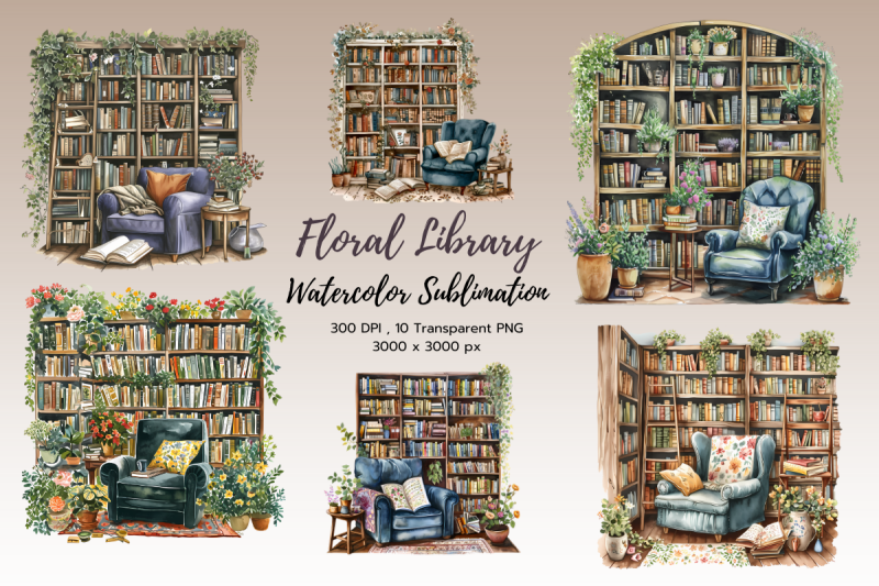 cozy-book-corner-watercolor-sublimation