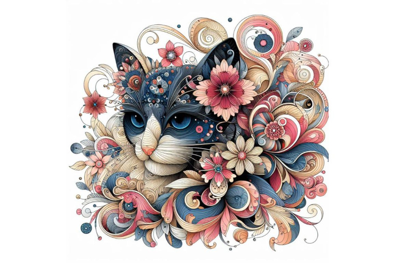 beautiful-decorative-cat-abstract-flosal