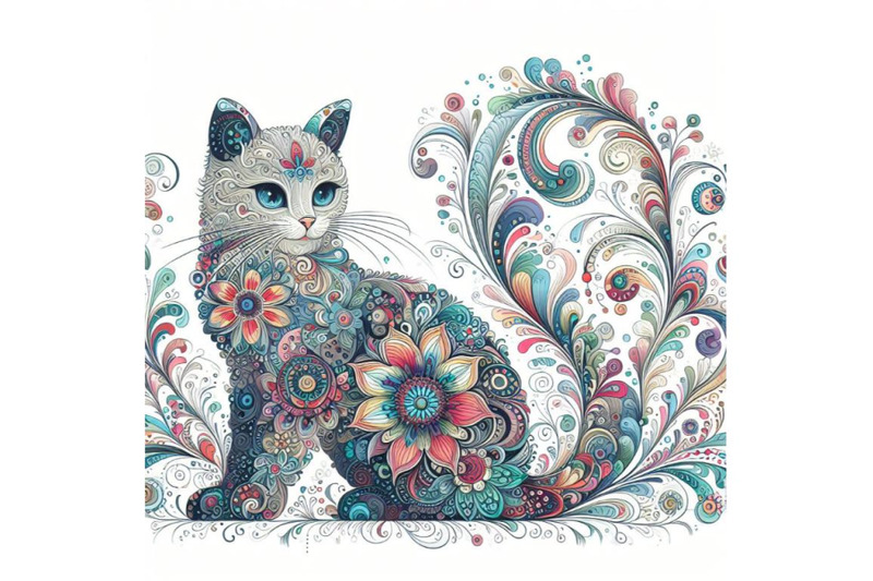 beautiful-decorative-cat-abstract-flosal