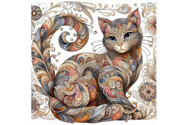 beautiful-decorative-cat-abstract-flosal