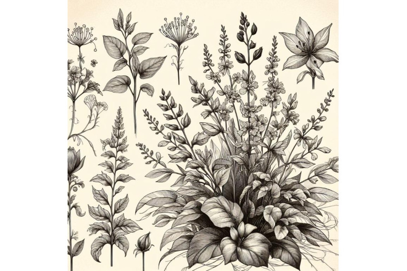 botanical-floral-sketch-garden-d-set