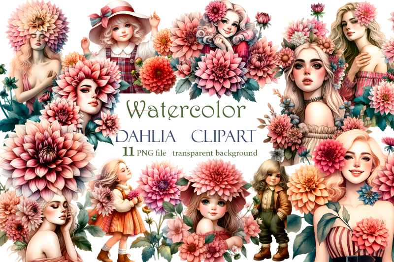 dahlia-flower-clipart-women-collection