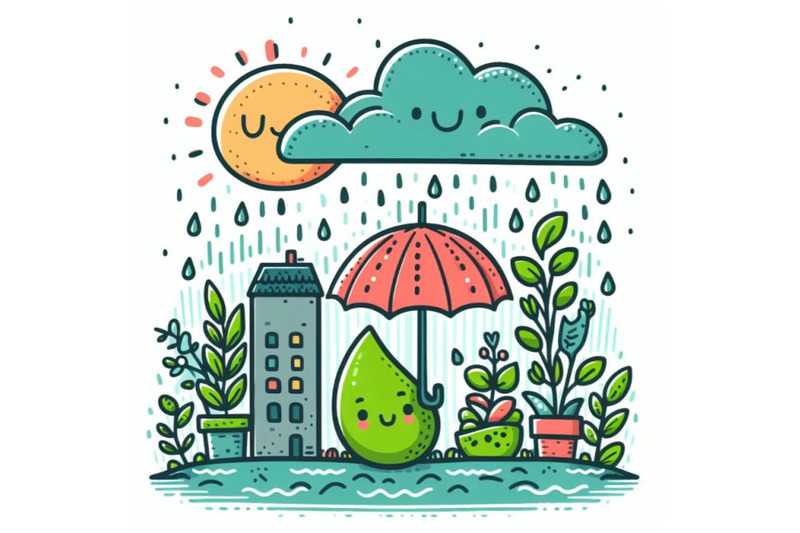 rainy-day-with-plant-set