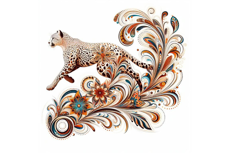 beautiful-decorative-cheetah-abstract-floral-white-background-copy