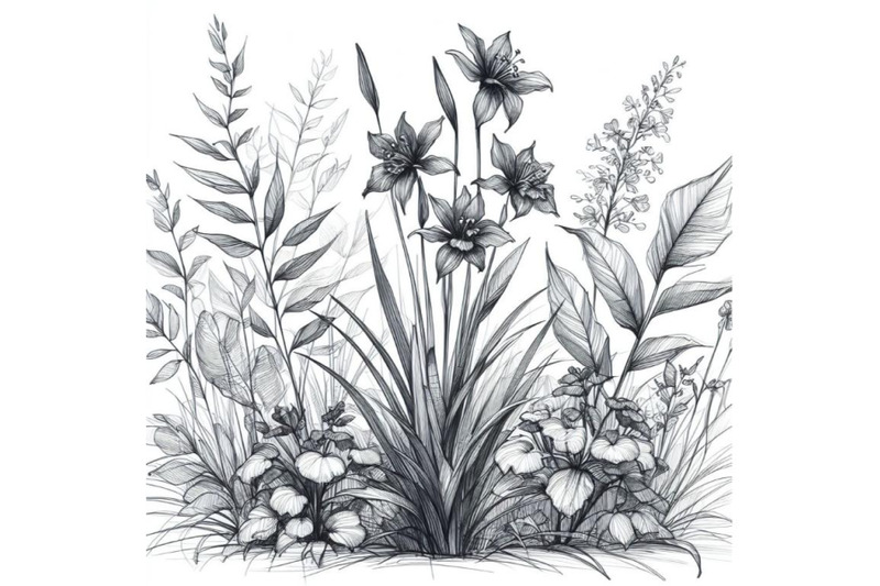 botanical-floral-sketch-garden-design-element