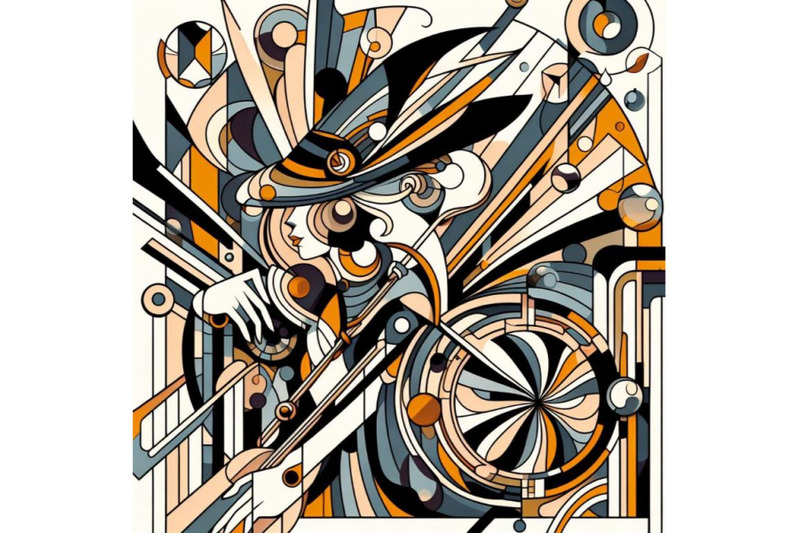 abstract-illustration-with-art-deco-geometric-shapes-a-witch