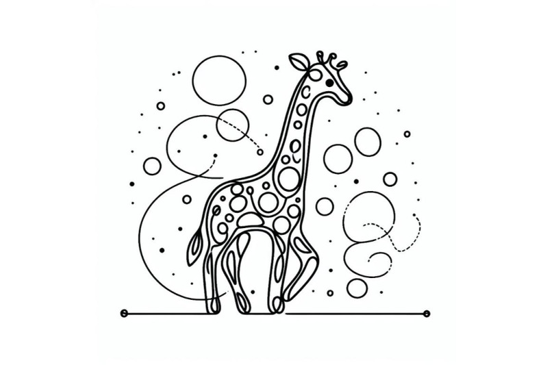 hand-drawn-giraffe-icon-one-line-art-stylized-continuous-outline