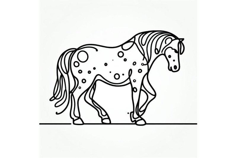 hand-drawn-horse-icon-one-line-art-stylized-continuous-outline-with-ab