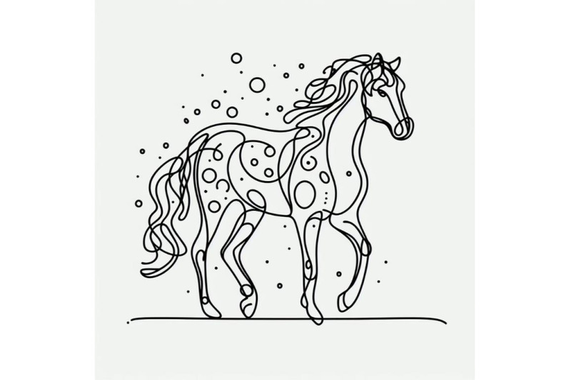 hand-drawn-horse-icon-one-line-art-stylized-continuous-outline-with-ab