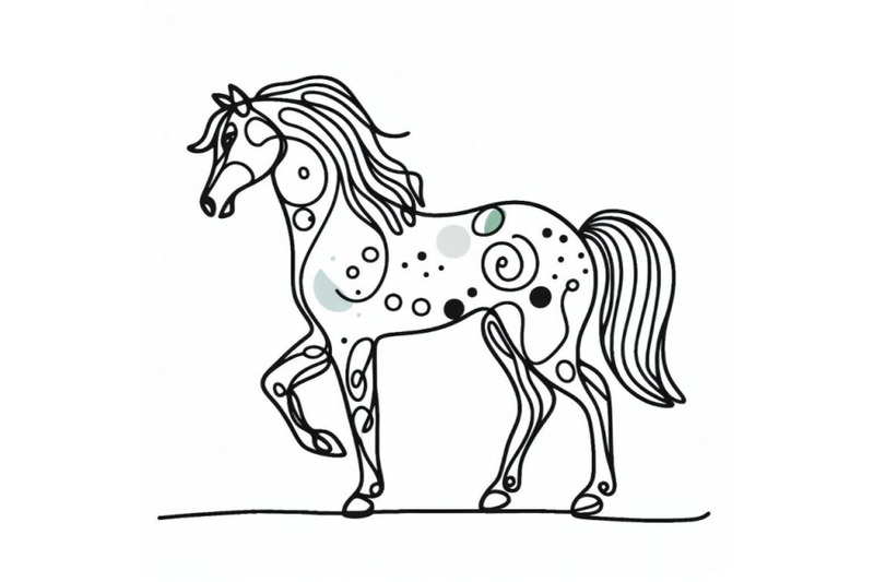 hand-drawn-horse-icon-one-line-art-stylized-continuous-outline-with-ab